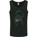 Abstract Wolf With the Moon Werewolf Lycan Mens Vest Tank Top Black