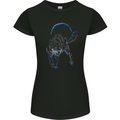 Abstract Wolf With the Moon Werewolf Lycan Womens Petite Cut T-Shirt Black