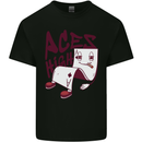 Aces High Funny Poker Weed Cannabis Pot Kids T-Shirt Childrens Black
