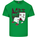 Aces High Funny Poker Weed Cannabis Pot Mens Cotton T-Shirt Tee Top Irish Green