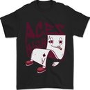 Aces High Funny Poker Weed Cannabis Pot Mens T-Shirt 100% Cotton Black