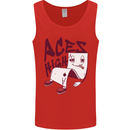 Aces High Funny Poker Weed Cannabis Pot Mens Vest Tank Top Red
