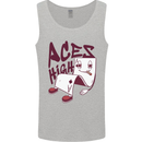 Aces High Funny Poker Weed Cannabis Pot Mens Vest Tank Top Sports Grey