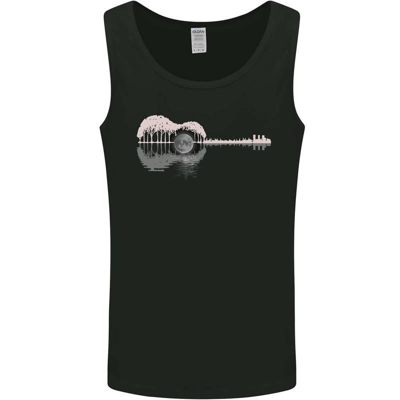 Acoustic Guitar Reflection Mens Vest Tank Top