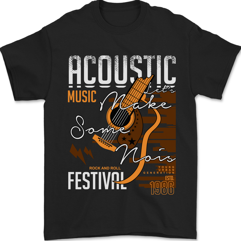 Guitar T-Shirt Mens Electric Acoustic Bass Funny Music Tshirt Tee Top 8