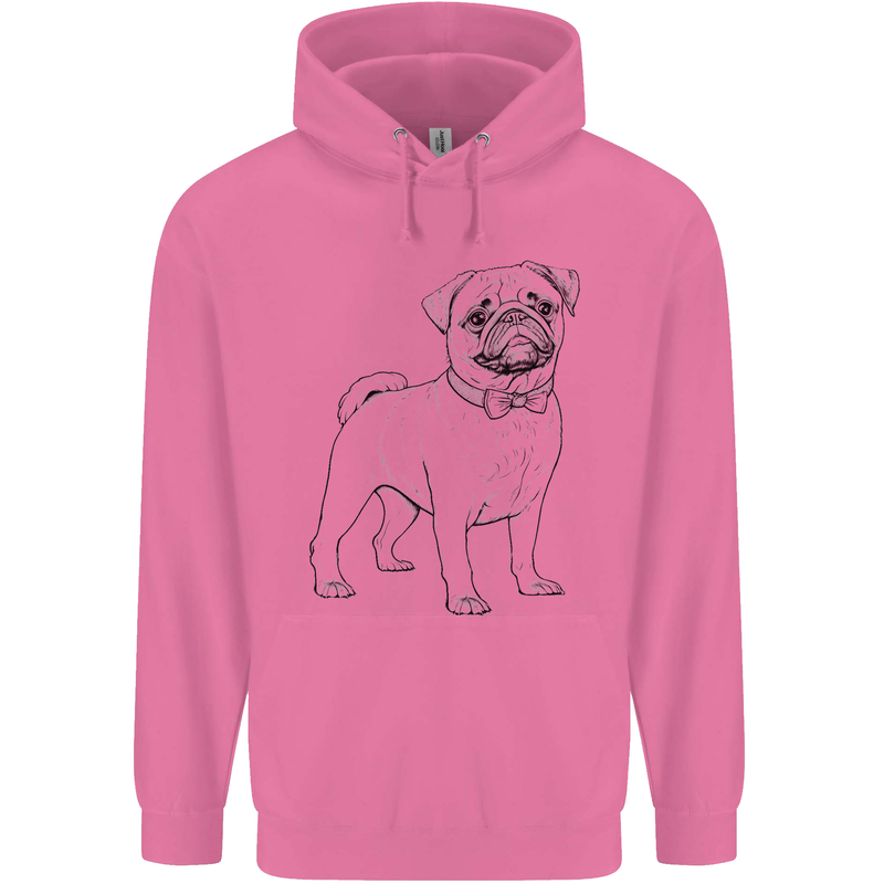 Adorable Pug Mens 80% Cotton Hoodie Azelea