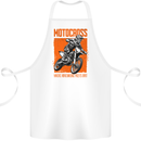 Adrenaline Dirt Motocross MotoX Dirt Bike Cotton Apron 100% Organic White