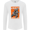 Adrenaline Dirt Motocross MotoX Dirt Bike Mens Long Sleeve T-Shirt White
