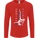Aerial Fairy Silks Gymnastics Acrobatics Mens Long Sleeve T-Shirt Red