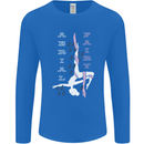 Aerial Fairy Silks Gymnastics Acrobatics Mens Long Sleeve T-Shirt Royal Blue