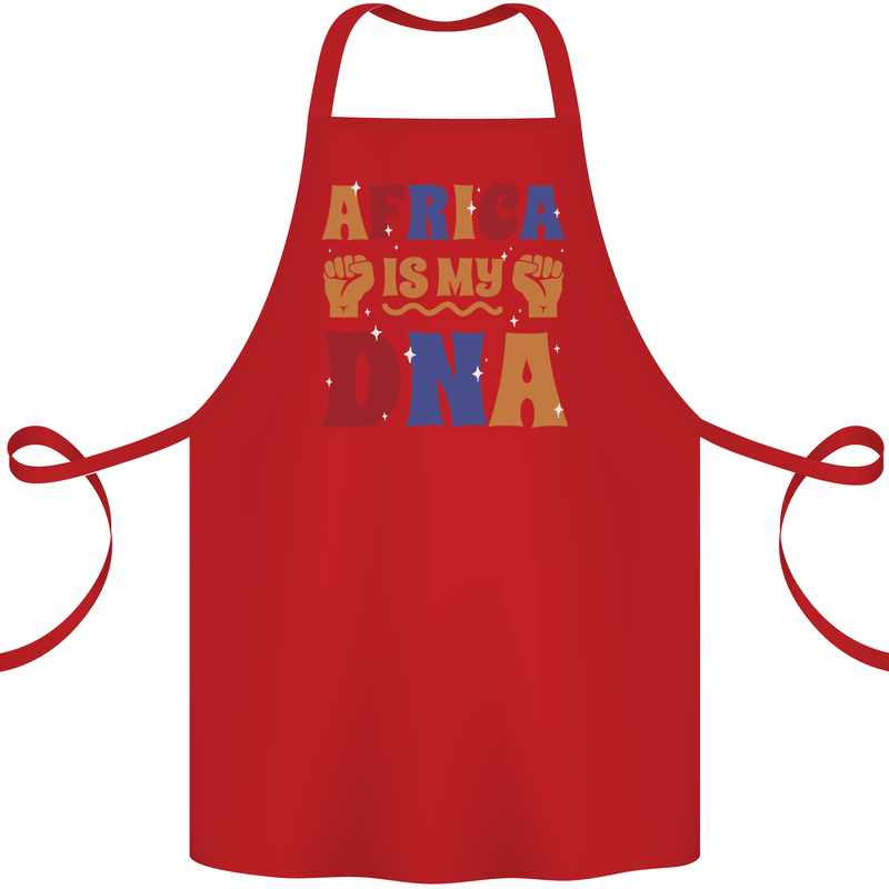 Africa is My DNA Juneteenth Black Lives Matter Cotton Apron 100% Organic Red