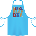 Africa is My DNA Juneteenth Black Lives Matter Cotton Apron 100% Organic Turquoise