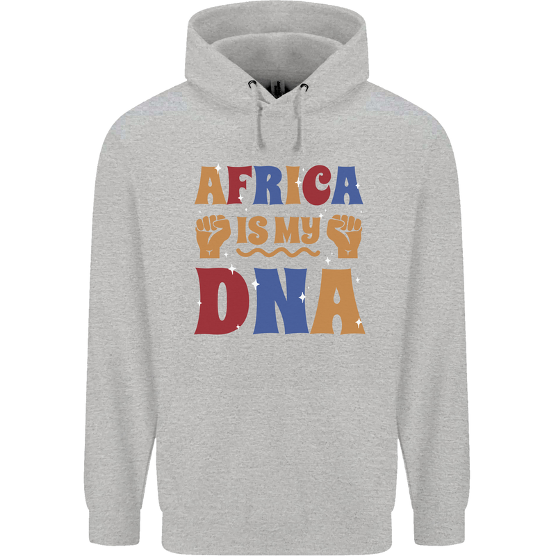 Africa is My DNA Juneteenth Black Lives Matter Mens 80% Cotton Hoodie Sports Grey
