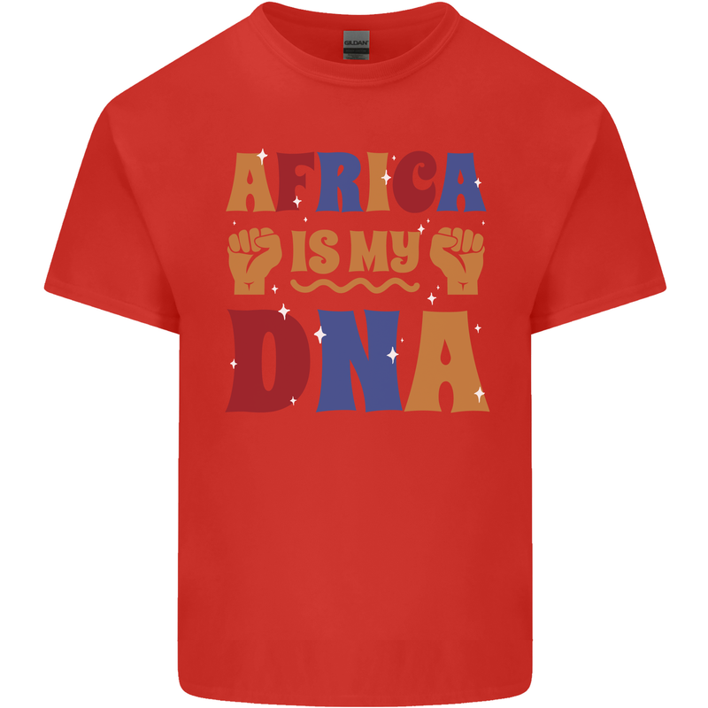 Africa is My DNA Juneteenth Black Lives Matter Mens Cotton T-Shirt Tee Top Red