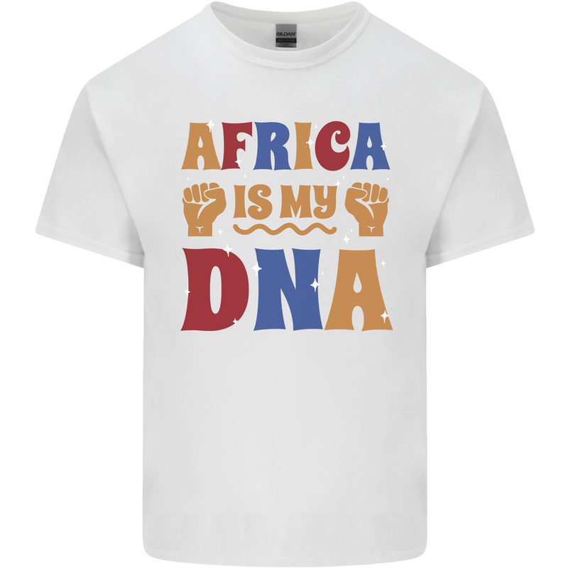 Africa is My DNA Juneteenth Black Lives Matter Mens Cotton T-Shirt Tee Top White