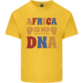 Africa is My DNA Juneteenth Black Lives Matter Mens Cotton T-Shirt Tee Top Yellow