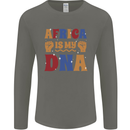 Africa is My DNA Juneteenth Black Lives Matter Mens Long Sleeve T-Shirt Charcoal