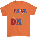 Africa is My DNA Juneteenth Black Lives Matter Mens T-Shirt 100% Cotton Orange