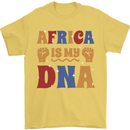 Africa is My DNA Juneteenth Black Lives Matter Mens T-Shirt 100% Cotton Yellow