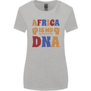 Africa is My DNA Juneteenth Black Lives Matter Womens Wider Cut T-Shirt Sports Grey