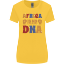 Africa is My DNA Juneteenth Black Lives Matter Womens Wider Cut T-Shirt Yellow