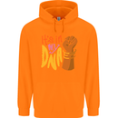 Africa is in My DNA Juneteenth Black Lives Matter Childrens Kids Hoodie Orange