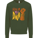 Africa is in My DNA Juneteenth Black Lives Matter Kids Sweatshirt Jumper Forest Green