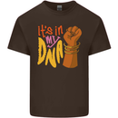 Africa is in My DNA Juneteenth Black Lives Matter Mens Cotton T-Shirt Tee Top Dark Chocolate