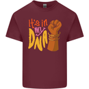Africa is in My DNA Juneteenth Black Lives Matter Mens Cotton T-Shirt Tee Top Maroon