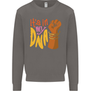 Africa is in My DNA Juneteenth Black Lives Matter Mens Sweatshirt Jumper Charcoal