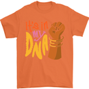 Africa is in My DNA Juneteenth Black Lives Matter Mens T-Shirt 100% Cotton Orange