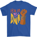 Africa is in My DNA Juneteenth Black Lives Matter Mens T-Shirt 100% Cotton Royal Blue
