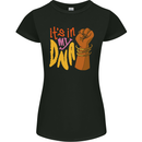 Africa is in My DNA Juneteenth Black Lives Matter Womens Petite Cut T-Shirt Black