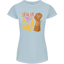 Africa is in My DNA Juneteenth Black Lives Matter Womens Petite Cut T-Shirt Light Blue