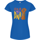 Africa is in My DNA Juneteenth Black Lives Matter Womens Petite Cut T-Shirt Royal Blue