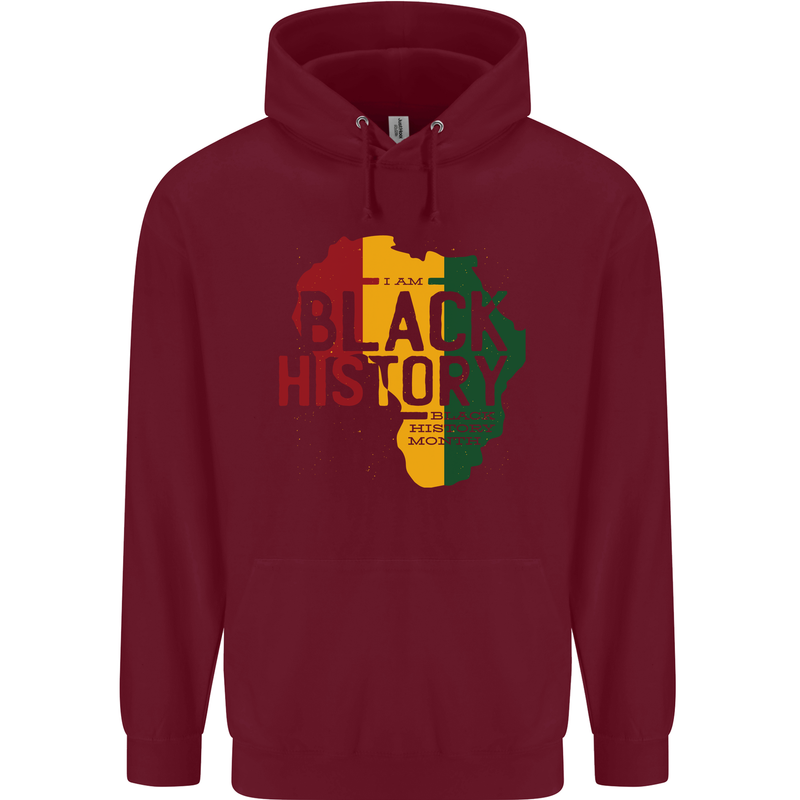African Black History Month Lives Matter Juneteenth Childrens Kids Hoodie Maroon