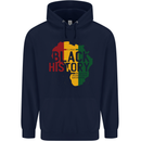 African Black History Month Lives Matter Juneteenth Childrens Kids Hoodie Navy Blue