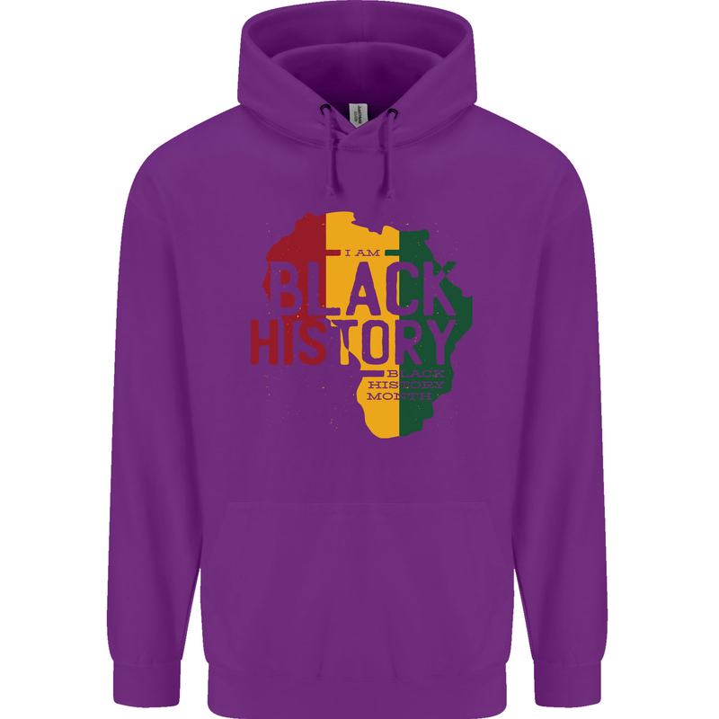 African Black History Month Lives Matter Juneteenth Childrens Kids Hoodie Purple