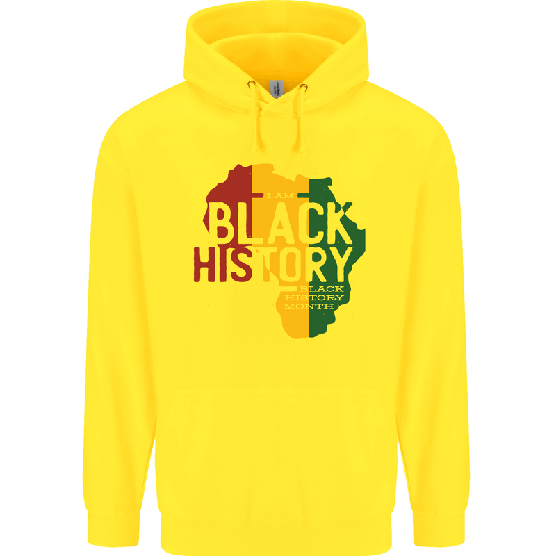 African Black History Month Lives Matter Juneteenth Childrens Kids Hoodie Yellow