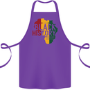 African Black History Month Lives Matter Juneteenth Cotton Apron 100% Organic Purple