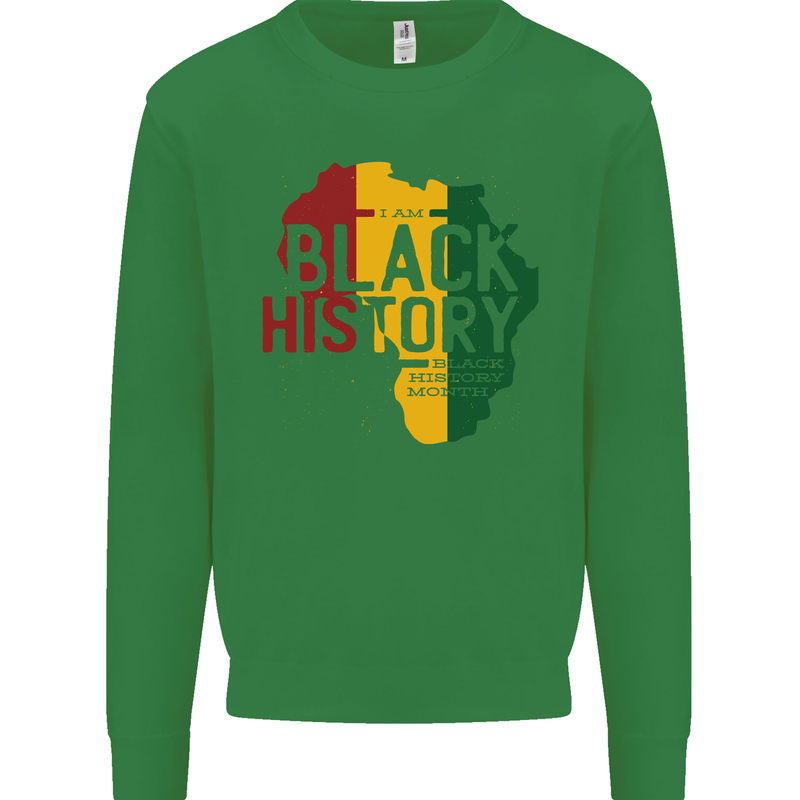 African Black History Month Lives Matter Juneteenth Kids Sweatshirt Jumper Irish Green