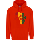 African Black History Month Lives Matter Juneteenth Mens 80% Cotton Hoodie Bright Red