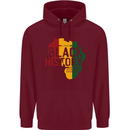 African Black History Month Lives Matter Juneteenth Mens 80% Cotton Hoodie Maroon