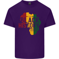 African Black History Month Lives Matter Juneteenth Mens Cotton T-Shirt Tee Top Purple