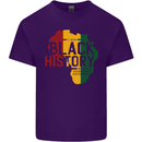African Black History Month Lives Matter Juneteenth Mens Cotton T-Shirt Tee Top Purple