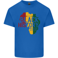 African Black History Month Lives Matter Juneteenth Mens Cotton T-Shirt Tee Top Royal Blue