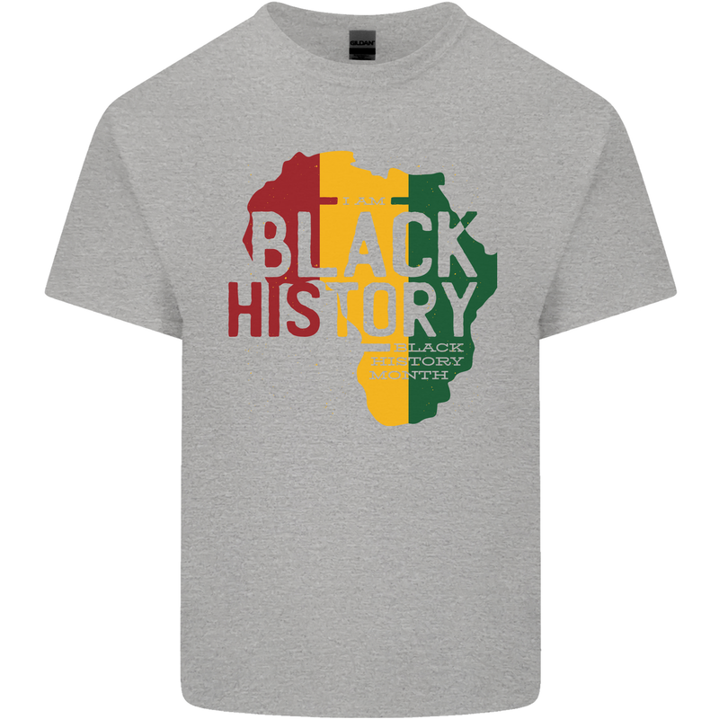 African Black History Month Lives Matter Juneteenth Mens Cotton T-Shirt Tee Top Sports Grey
