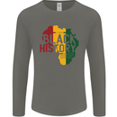 African Black History Month Lives Matter Juneteenth Mens Long Sleeve T-Shirt Charcoal