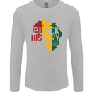 African Black History Month Lives Matter Juneteenth Mens Long Sleeve T-Shirt Sports Grey