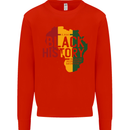 African Black History Month Lives Matter Juneteenth Mens Sweatshirt Jumper Bright Red